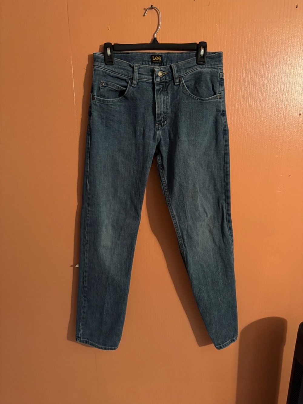 Lee Men’s Jeans 30x30 Blue Straight Leg Distressed/Repair Needed